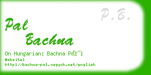 pal bachna business card